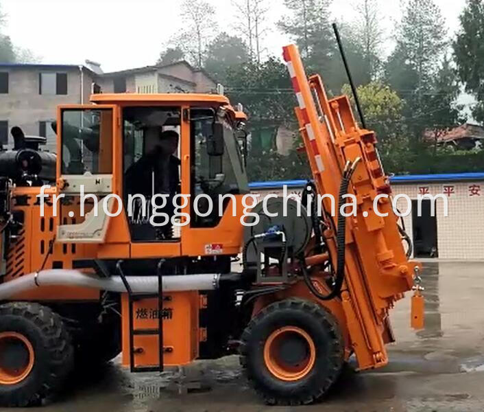 Drill Rod Guardrail Pile Driver